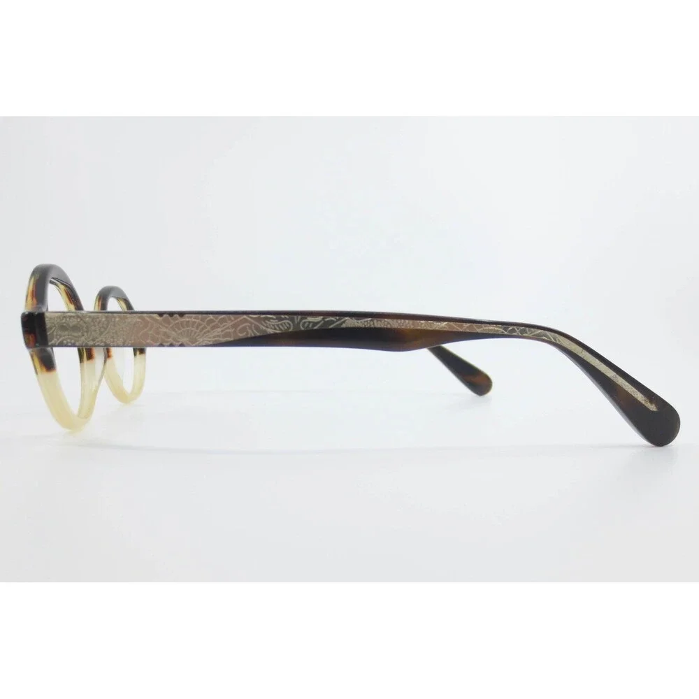 Zen Barcelona Panot Z436 C.03 Round Two Tone Tortoise Cream Eyeglasses Frames
